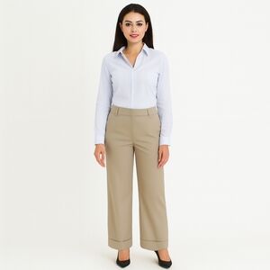 J.Crew Favorite Fit Cuffed Wide Leg Office Acadamia Preppy Trousers - Women's